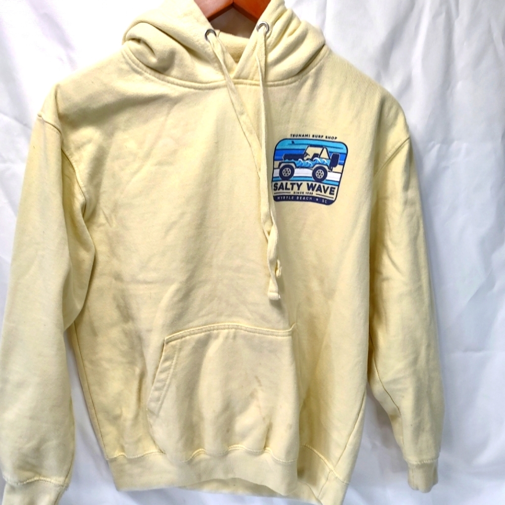 Tsunami Surf Shop Yellow Men's Hoodie Size Md